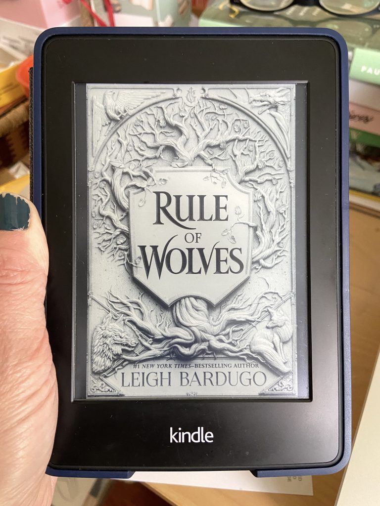 Rule of Wolves cover displayed on a kindle.